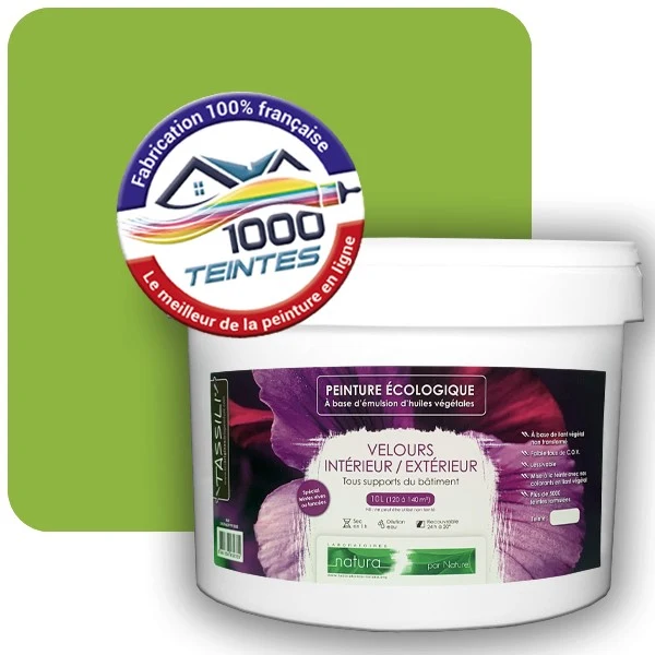 Peinture Natura Tassili® Les Verts (Mille Teintes E10-4) Intérieur/Extérieur VELOURS