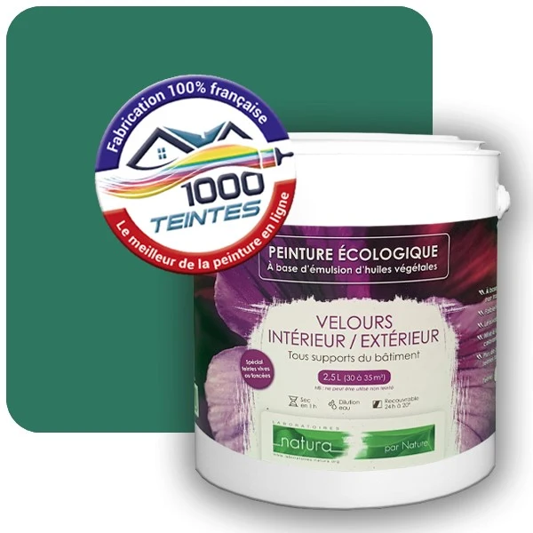 Peinture Natura Tassili® Les Verts pleins (Mille Teintes E25-91) Intérieur/Extérieur VELOURS