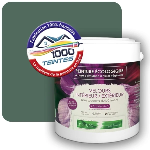 Peinture Natura Tassili® Les Verts pleins (Mille Teintes E25-86) Intérieur/Extérieur VELOURS