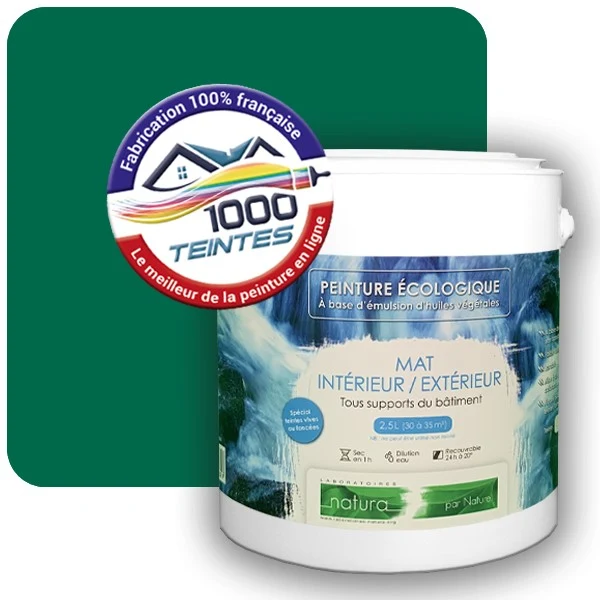 Peinture Natura Tassili® Vert Turquoise (RAL Classic 6016) Intérieur/Extérieur MAT