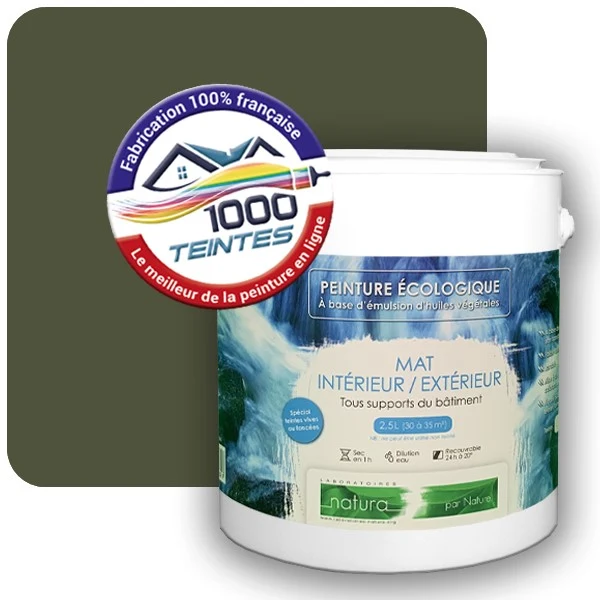 Peinture Natura Tassili® Vert Olive (RAL Classic 6003) Intérieur/Extérieur MAT
