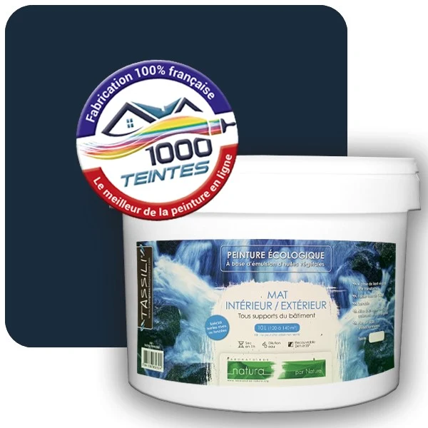 Peinture Natura Tassili® Bleu Acier (RAL Classic 5011) Intérieur/Extérieur MAT