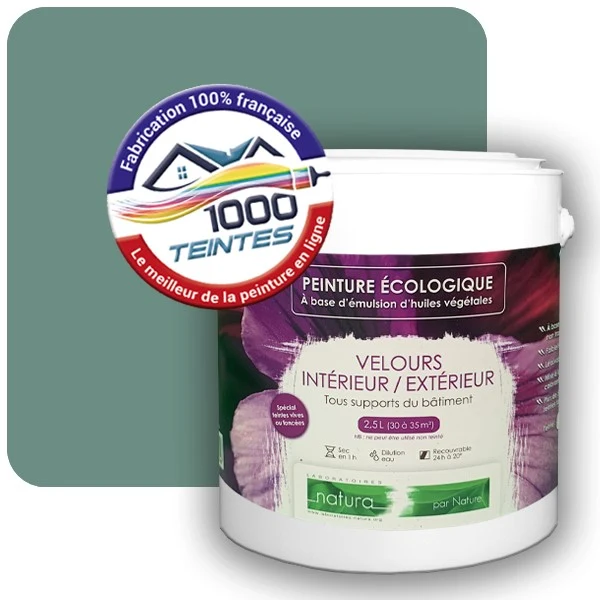 Peinture Natura Tassili® Les Verts (Mille Teintes E12-59) Intérieur/Extérieur VELOURS