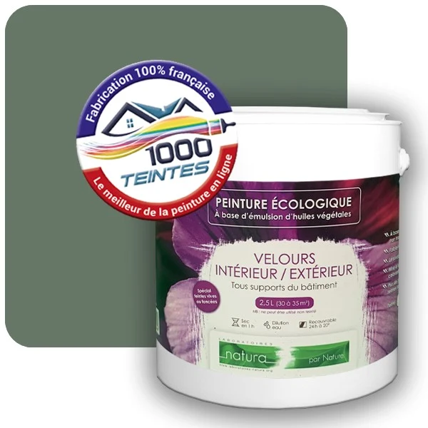 Peinture Natura Tassili® Les Verts (Mille Teintes E12-40) Intérieur/Extérieur VELOURS