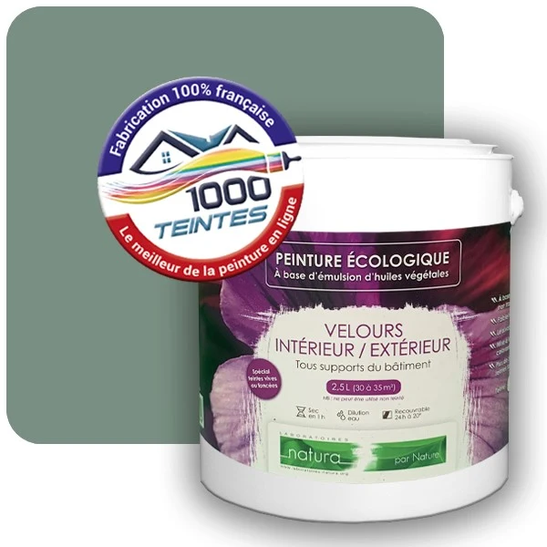 Peinture Natura Tassili® Les Verts (Mille Teintes E12-39) Intérieur/Extérieur VELOURS