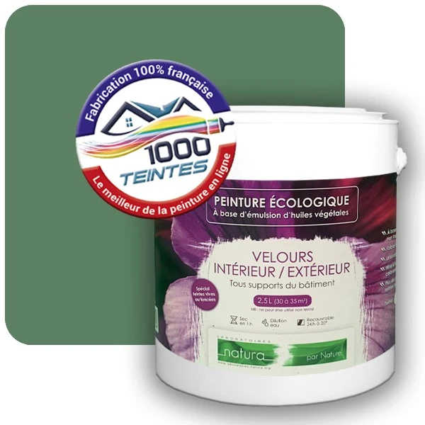 Peinture Natura Tassili® Les Verts (Mille Teintes E12-35) Intérieur/Extérieur VELOURS