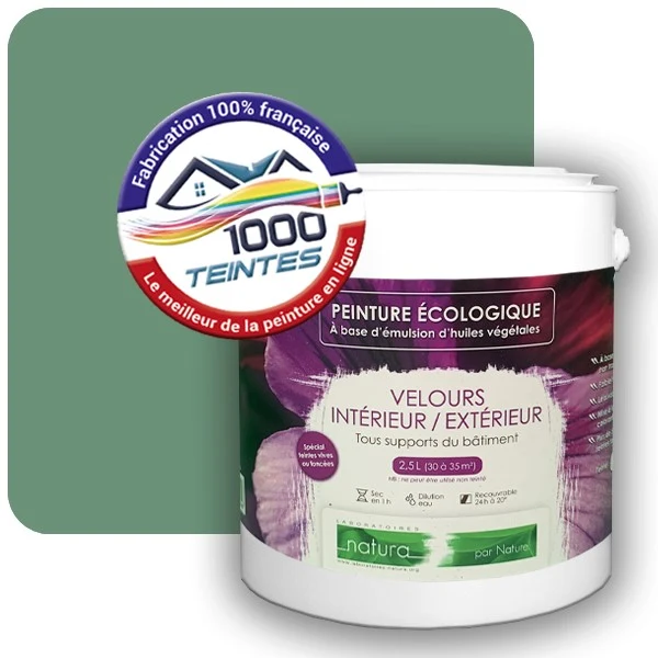 Peinture Natura Tassili® Les Verts (Mille Teintes E12-34) Intérieur/Extérieur VELOURS
