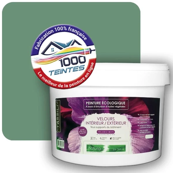 Peinture Natura Tassili® Les Verts (Mille Teintes E12-34) Intérieur/Extérieur VELOURS