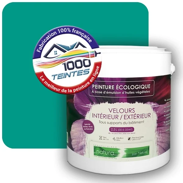 Peinture Natura Tassili® Les Verts (Mille Teintes E12-25) Intérieur/Extérieur VELOURS