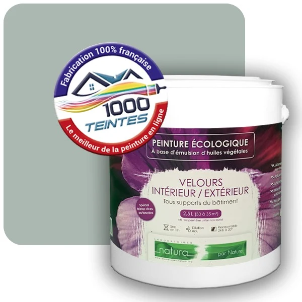 Peinture Natura Tassili® Les Verts (Mille Teintes E12-18) Intérieur/Extérieur VELOURS