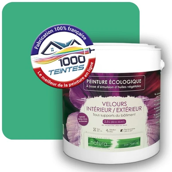 Peinture Natura Tassili® Les Verts (Mille Teintes E12-4) Intérieur/Extérieur VELOURS