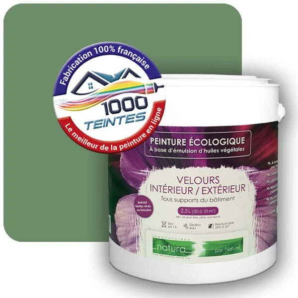 Peinture Natura Tassili® Les Verts (Mille Teintes E11-54) Intérieur/Extérieur VELOURS