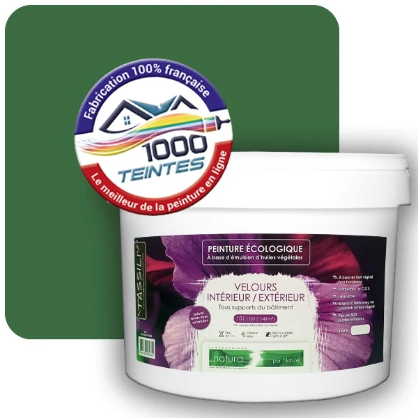 Peinture Natura Tassili® Les Verts (Mille Teintes E11-50) Intérieur/Extérieur VELOURS