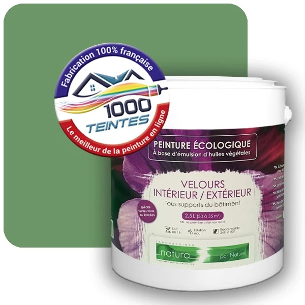 Peinture Natura Tassili® Les Verts (Mille Teintes E11-49) Intérieur/Extérieur VELOURS