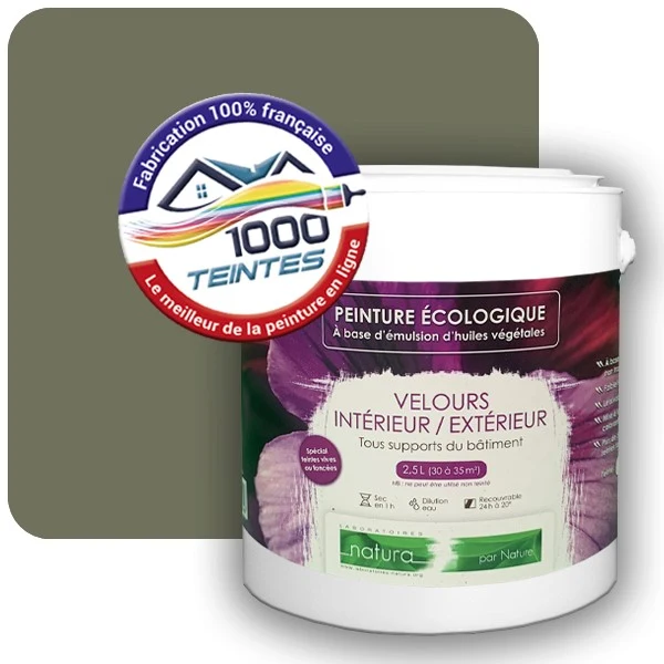 Peinture Natura Tassili® Les Verts (Mille Teintes E11-39) Intérieur/Extérieur VELOURS
