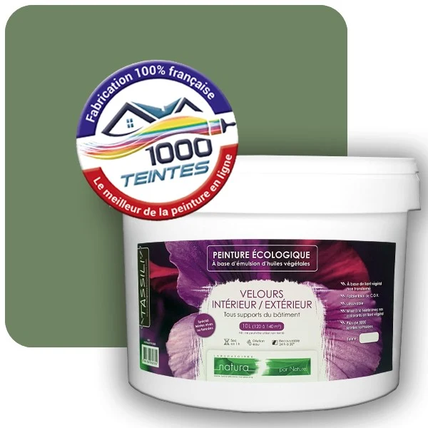 Peinture Natura Tassili® Les Verts (Mille Teintes E11-34) Intérieur/Extérieur VELOURS
