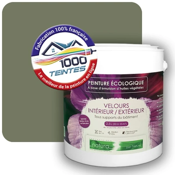 Peinture Natura Tassili® Les Verts (Mille Teintes E11-19) Intérieur/Extérieur VELOURS