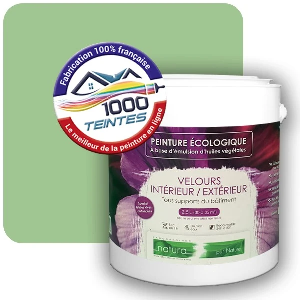 Peinture Natura Tassili® Les Verts (Mille Teintes E11-8) Intérieur/Extérieur VELOURS