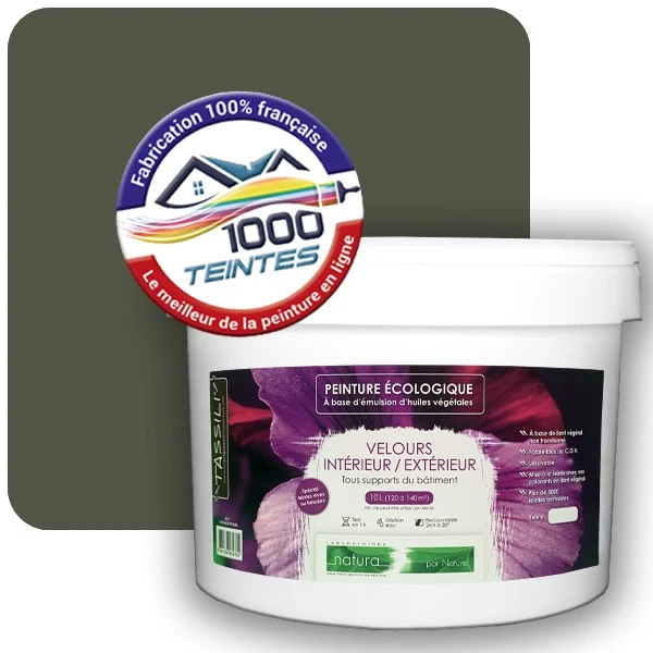 Peinture Natura Tassili® Les Verts (Mille Teintes E10-60) Intérieur/Extérieur VELOURS
