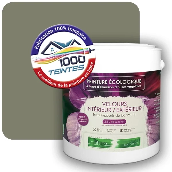 Peinture Natura Tassili® Les Verts (Mille Teintes E10-59) Intérieur/Extérieur VELOURS