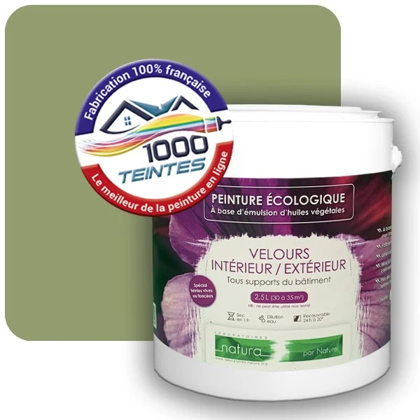 Peinture Natura Tassili® Les Verts (Mille Teintes E10-54) Intérieur/Extérieur VELOURS