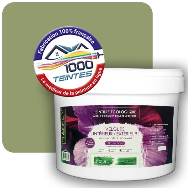Peinture Natura Tassili® Les Verts (Mille Teintes E10-54) Intérieur/Extérieur VELOURS