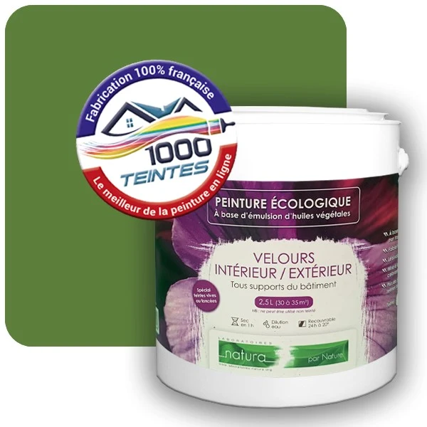 Peinture Natura Tassili® Les Verts (Mille Teintes E10-50) Intérieur/Extérieur VELOURS