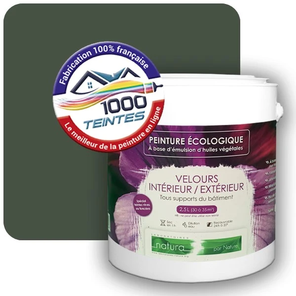 Peinture Natura Tassili® Les Verts (Mille Teintes E10-40) Intérieur/Extérieur VELOURS
