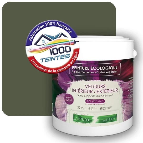 Peinture Natura Tassili® Les Verts (Mille Teintes E10-39) Intérieur/Extérieur VELOURS