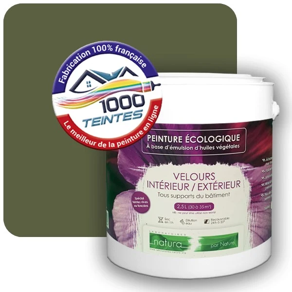 Peinture Natura Tassili® Les Verts (Mille Teintes E10-35) Intérieur/Extérieur VELOURS