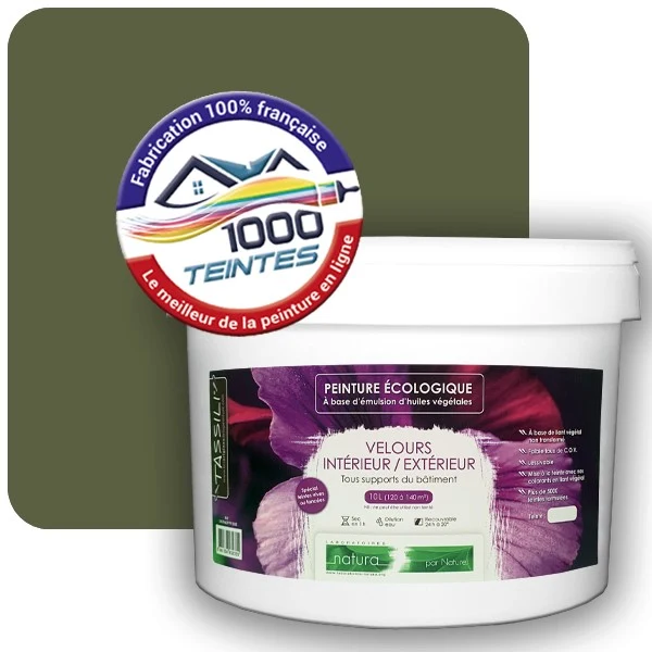 Peinture Natura Tassili® Les Verts (Mille Teintes E10-35) Intérieur/Extérieur VELOURS