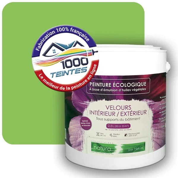 Peinture Natura Tassili® Les Verts (Mille Teintes E10-23) Intérieur/Extérieur VELOURS