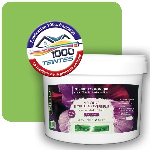 Peinture Natura Tassili® Les Verts (Mille Teintes E10-23) Intérieur/Extérieur VELOURS