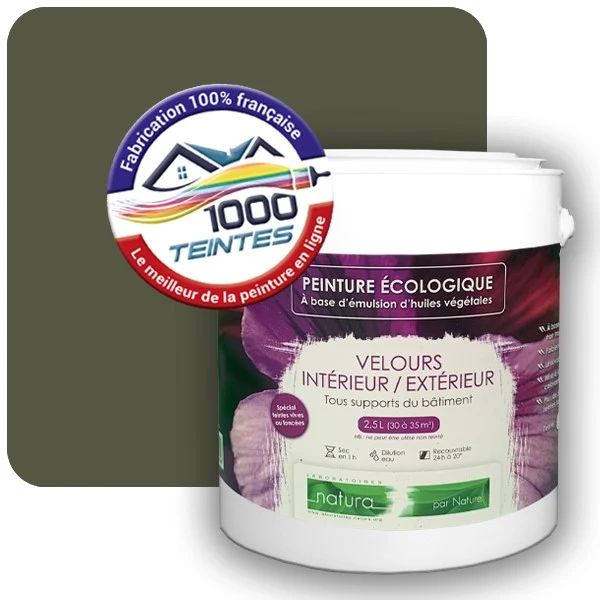Peinture Natura Tassili® Les Verts (Mille Teintes E10-20) Intérieur/Extérieur VELOURS