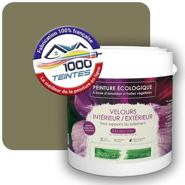 Peinture Natura Tassili® Les Verts (Mille Teintes E10-19) Intérieur/Extérieur VELOURS