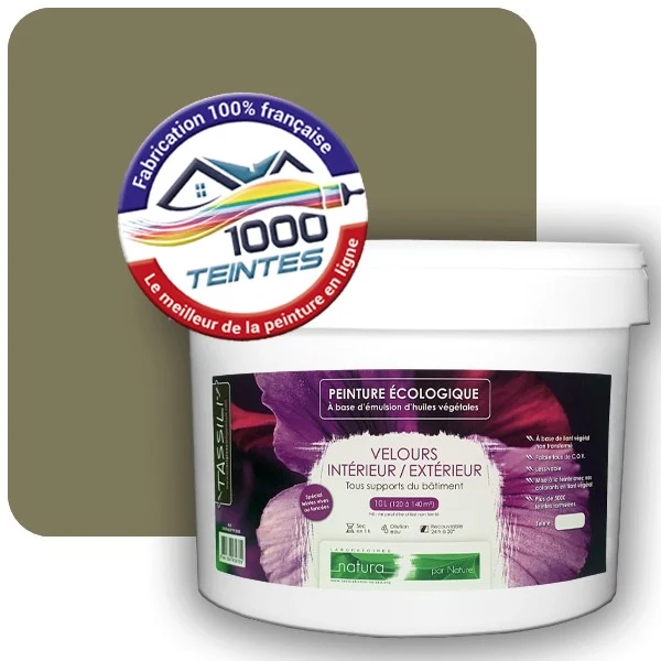 Peinture Natura Tassili® Les Verts (Mille Teintes E10-19) Intérieur/Extérieur VELOURS