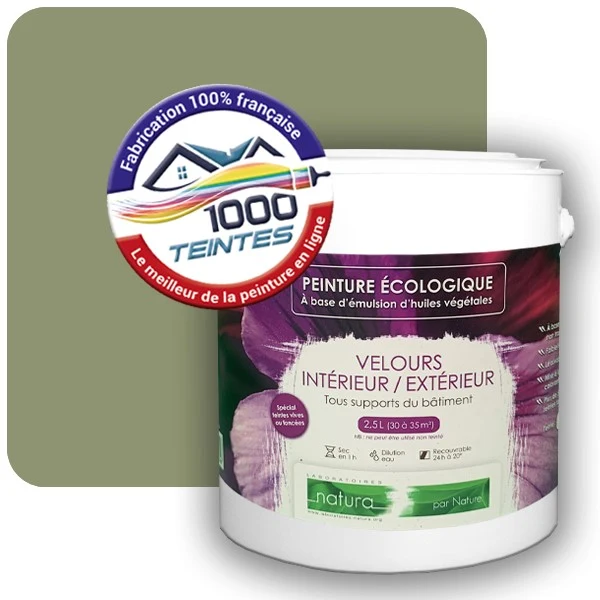 Peinture Natura Tassili® Les Verts (Mille Teintes E10-18) Intérieur/Extérieur VELOURS