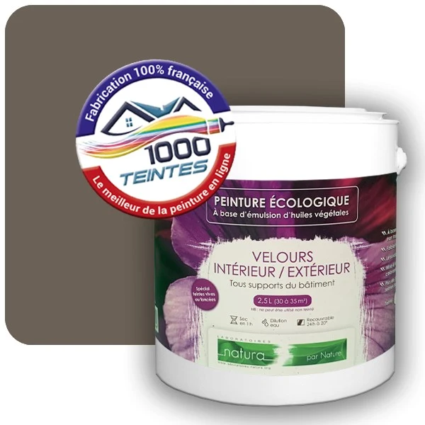 Peinture Natura Tassili® Les Bruns pleins (Mille Teintes E25-42) Intérieur/Extérieur VELOURS