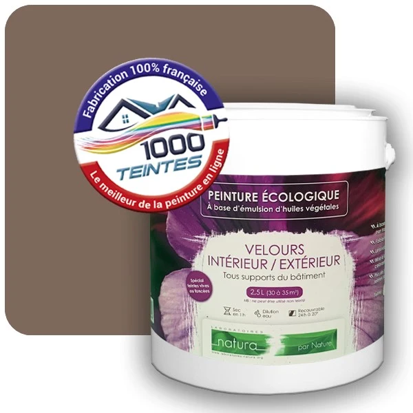 Peinture Natura Tassili® Les Bruns pleins (Mille Teintes E25-39) Intérieur/Extérieur VELOURS