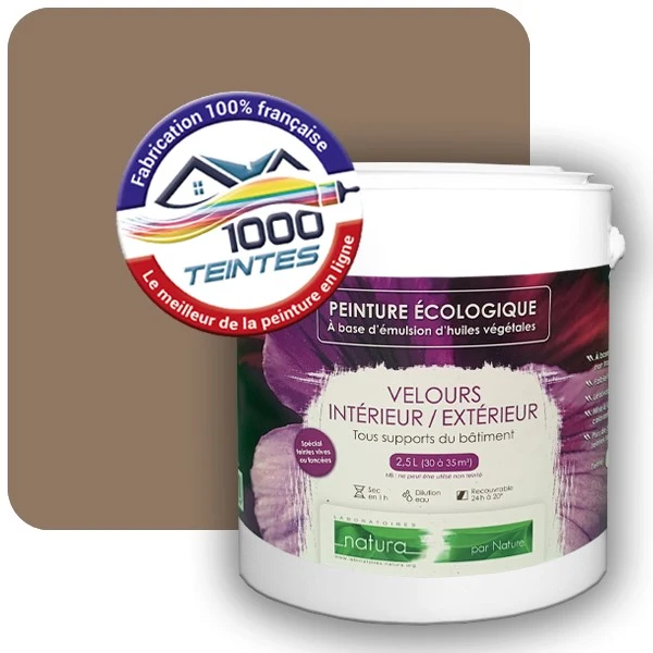 Peinture Natura Tassili® Les Bruns pleins (Mille Teintes E25-38) Intérieur/Extérieur VELOURS