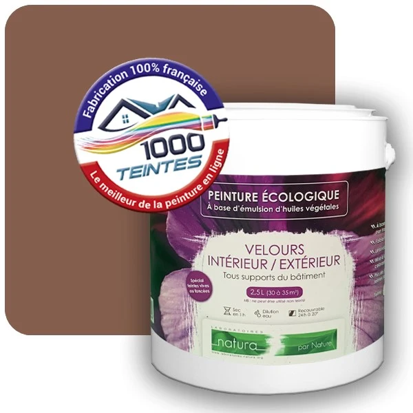 Peinture Natura Tassili® Les Bruns pleins (Mille Teintes E25-33) Intérieur/Extérieur VELOURS