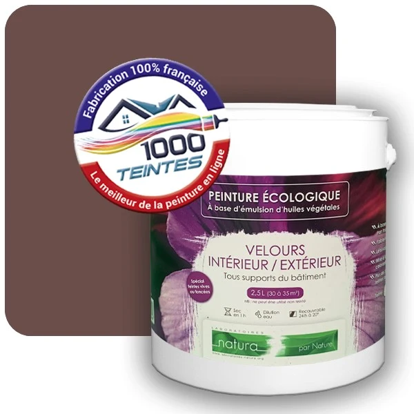 Peinture Natura Tassili® Les Bruns pleins (Mille Teintes E25-28) Intérieur/Extérieur VELOURS