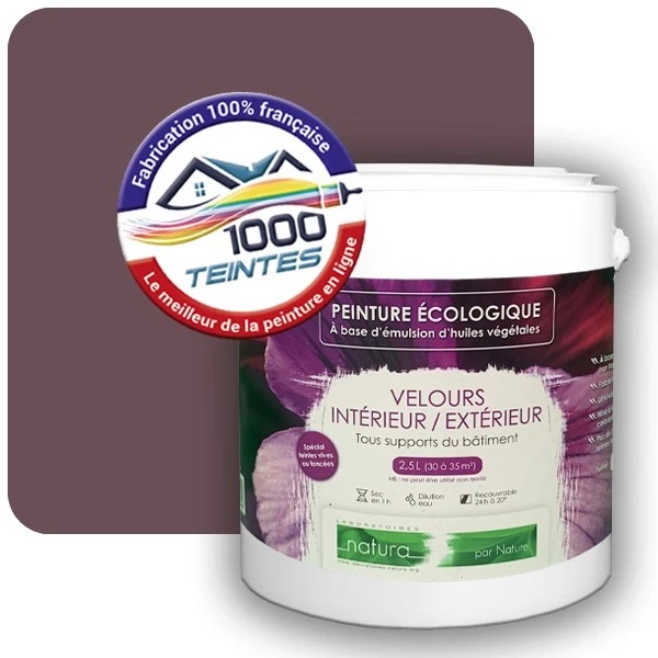 Peinture Natura Tassili® Les Rouges pleins (Mille Teintes E25-15) Intérieur/Extérieur VELOURS