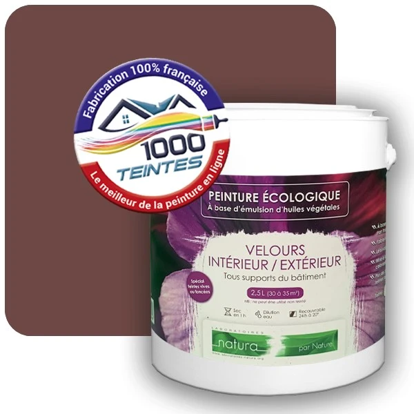 Peinture Natura Tassili® Les Rouges pleins (Mille Teintes E25-14) Intérieur/Extérieur VELOURS
