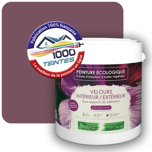 Peinture Natura Tassili® Les Rouges pleins (Mille Teintes E25-10) Intérieur/Extérieur VELOURS