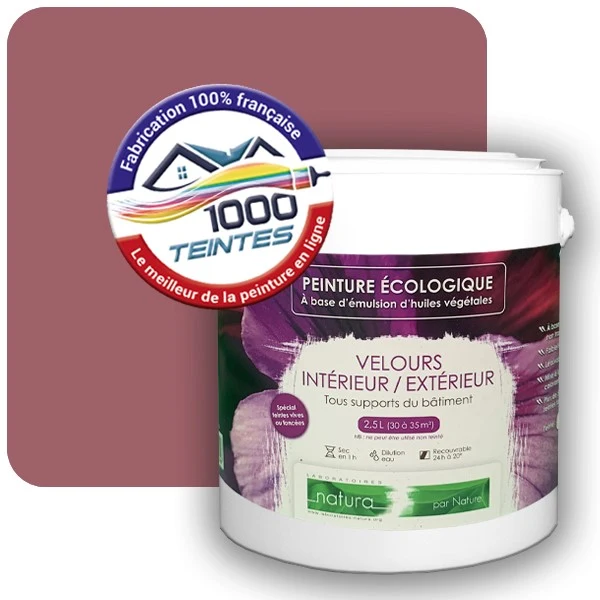 Peinture Natura Tassili® Les Rouges pleins (Mille Teintes E25-08) Intérieur/Extérieur VELOURS