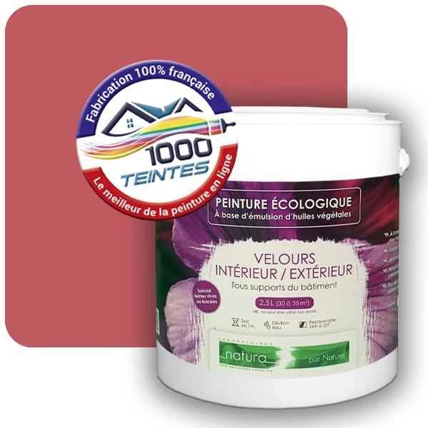 Peinture Natura Tassili® Les Rouges pleins (Mille Teintes E25-06) Intérieur/Extérieur VELOURS