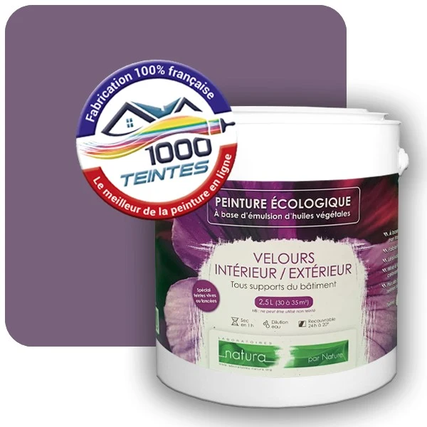 Peinture Natura Tassili® Les Violets (Mille Teintes E15-55) Intérieur/Extérieur VELOURS