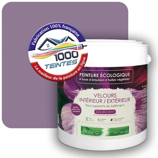 Peinture Natura Tassili® Les Violets (Mille Teintes E15-54) Intérieur/Extérieur VELOURS