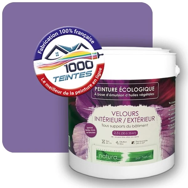 Peinture Natura Tassili® Les Violets (Mille Teintes E15-50) Intérieur/Extérieur VELOURS